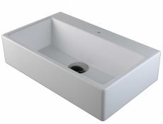 Lavabo Boxo 1080 SLIM 50 hndvask t/vg eller bord - 1 hanehul - Mat hvid