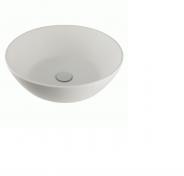 Lavabo Solid Surface Ø45 fritstående bowlevask - Uden overløb - Hvid mat