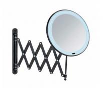 Wenko Barona kosmetikspejl t/vg med LED lys og 5 x forstrrelse - Mat sort