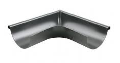 Prefa gering aluminium 1/2 rund sort udvendig 12" - 333 mm