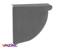 VMZINC endebund, arkitekt, venstre, QUARTZ-ZINC - 333 mm