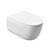 Cassøe Silent rimless væghængt toilet m/softclose sæde - Mat hvid