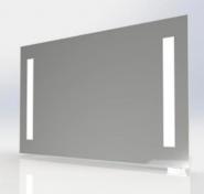 Loevschall spejl med LED lys og stikkontakt, 600x650