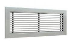 Lindab alu-rist 300 x 100 mm med faste lige lameller