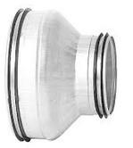 Reduktion Lindab RCU med  Ø100-80 mm Nippel/Nippel