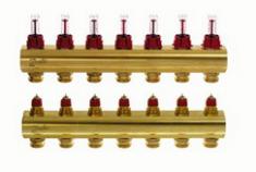 Danfoss FHF-7F gulvvarmemanifold 7 kredse med flowmåler