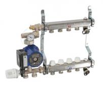 SALUS Gulvvarmeunit til 10 kredse i rustfrit stål SALUS Gulvvarmeunit til 10 kredse i rustfrit stål