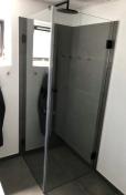 Bath firkantet niche - Klar glas/mat sort