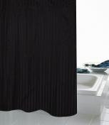 RIDDER Tekstilforhng - 180 x 200 cm - Sort satin