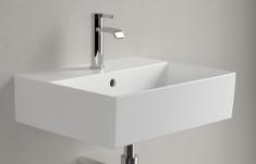 Memento 2.0 Washbasin, 500 x 420 x 140 mm, Stone White CeramicPlus, with overflow, ground underside