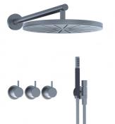Vola 5471-061 Komplet brusesystem til indbygning - Messing natur