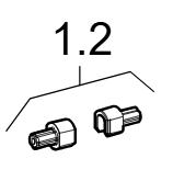 Geberit S�t bolt til toilets�de uden l�g og toiletl�g, til AquaClean Sela (til fremstillings�r 2018) (2 stk.)