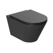 Lavabo Forma rimless v�gh�ngt toilet inkl. s�de og Vortex skyl - Mat sort