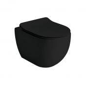 Lavabo Glomp Mini rimless væghængt toilet inkl. sæde - Mat sort