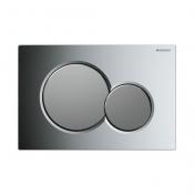 Geberit Sigma 01 Round betjeningsplade - Krom/matkrom