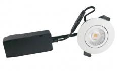 Downlight Low Profile ECO LED 6W 420 lumen, 2700K, rund, mat hvid