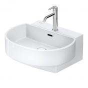 Duravit Balcoon 55 h�ndvask t/v�g - 1 hanehul - Hvid - DuraShield