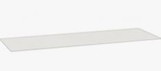 Dansani Form glasbordplade på specialmål, bredde 100-119 cm, dybde 40,5 cm hvid mat