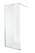 Arredo Filippa 900 fast brusevæg - Klar glas/Matkrom