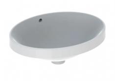 Geberit Variform 50 oval hndvask t/nedfldning - Med overlb