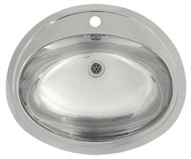 Eico PACIFIC L 57 håndvask t/underlimning eller planlimning - Med overløb - 1 hanehul