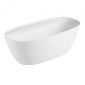 Kriss Style fritstående badekar - Mat hvid