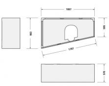 Monteringskasse til Duravit Paiova badekar 1700x1000 mm