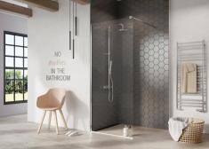 Strmberg Font Walk-in brusevg i klar glas - 90 cm