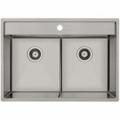 Lavabo Kubus 742 Soft Slim dobbelt kkkenvask