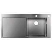 hansgrohe S71 S717-F450 kkkenvask i rustfrit stl m/aflbsbakke