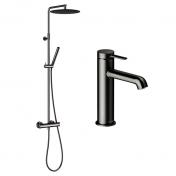 Damixa Iris komplet pakke til badevrelse - Brstet grafitgr