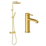 Damixa Iris komplet pakke til badevrelse - Brstet messing