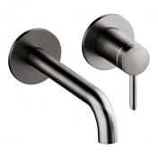 Damixa Iris hndvaskarmatur til indbygning m/Koldstart - 180 mm - Brstet grafitgr