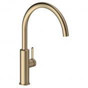 Damixa Iris k�kkenarmatur m/C-tud, koldstart og svingtud - B�rstet bronze