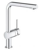 Grohe Minta kkkenarmatur m/udtrk og L-tud - Krom