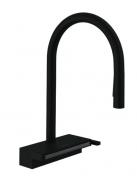 Hansgrohe Aquno Select M81 kkkenarmatur U-tud m/udtrk og brus - Mat sort