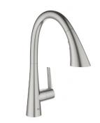 Grohe Zedra køkkenarmatur m/C-tud og udtræk - Steel