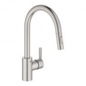 Grohe Feel kkkenarmatur m/udtrk og svingtud - Steel