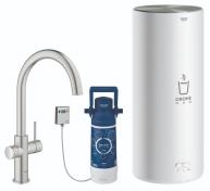 Grohe Red II Duo køkkenbatteri m/5,5L vandvarmer og C-tud - Supersteel