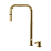 Lavabo Alkymist 788 RS Square k�kkenarmatur m/udtr�k - B�rstet messing PVD