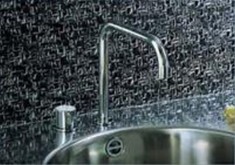 Vola 590 k&oslash;kkenbatteri - B&oslash;rstet krom