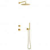 Damixa Iris DS 1 brusesystem til indbygning - Brstet messing