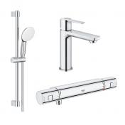 Grohe Precision Lineare Eco komplet pakke til badeværelse - Krom