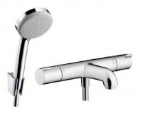 Hansgrohe Ecostat 1001 CL brusetermostat til badekar inkl håndbrusersæt - Krom