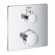 Grohe Grohtherm Square termostatarmatur til kar (2 udgange) - Krom