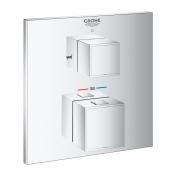 Grohe Grohetherm Cube termostat til kar (2 udl&oslash;b) Krom