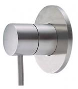 QTOO Circle C90 Grebssæt for termostat. for temp.reg, komplet udvendig designdele, matbørstet