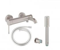 Grohe Essence New komplet badekararmatur - Supersteel