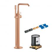 Grohe Essence komplet fritstende badekararmatur - Brstet Warm Sunset