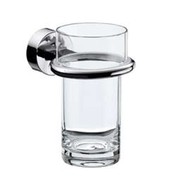 Kriss Rondo2 glasholder med krystalglas - Krom